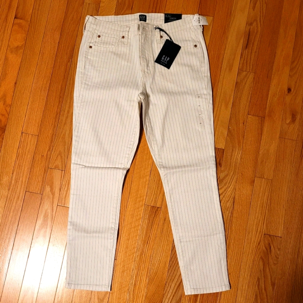 NWT! Gap true skinny ankle pinstripe jeans